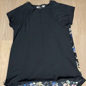 Chic Black Floral Blouse